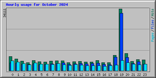 Hourly usage for October 2024