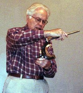 Don Foster shows ball cutter