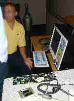 Terry Ruppe demonstrates CNC-to-machine interface